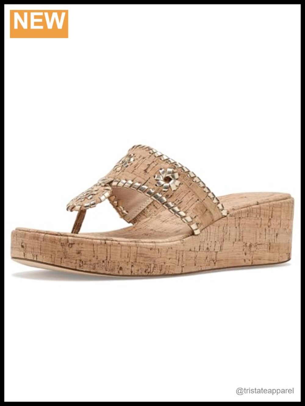 Womens Leather Cork Wedge Heeled Sandals Slip On Dressy Thong